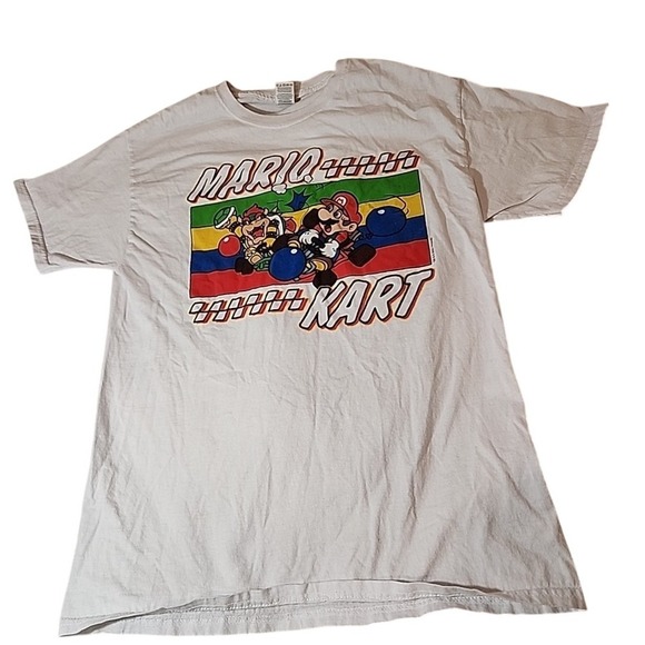 Mario Kart T-Shirt Retro Video Game Tee Bowser Mario Brothers Gildan - Picture 1 of 6